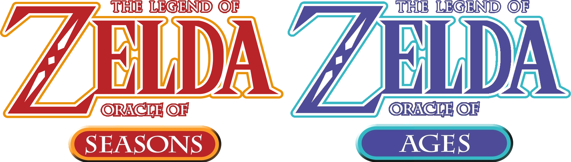 The Legend Of Zelda Oracle Of Seasons And Oracle Of - Legend Of Zelda Oracle Of Ages Logo (1857x528), Png Download