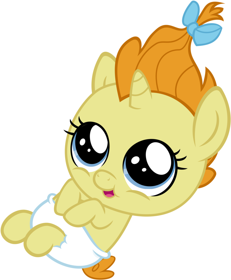 Sollace, Cute, Diaper, Foal, Pony, Pumpkin Cake - Cartoon (854x1024), Png Download