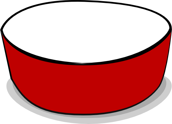 Png Transparent Crimson Red Empty Bowl Clip Art At - Empty Dog Bowl Clipart (600x433), Png Download