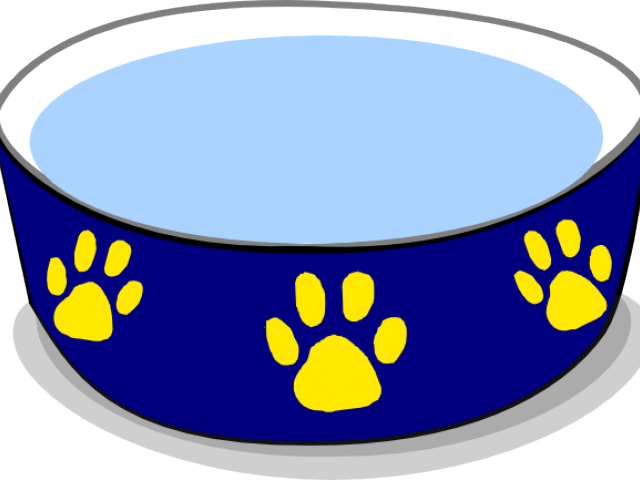Banner Royalty Free Stock Dog Bowls Clipart - Dog Water Bowl Clipart (600x433), Png Download