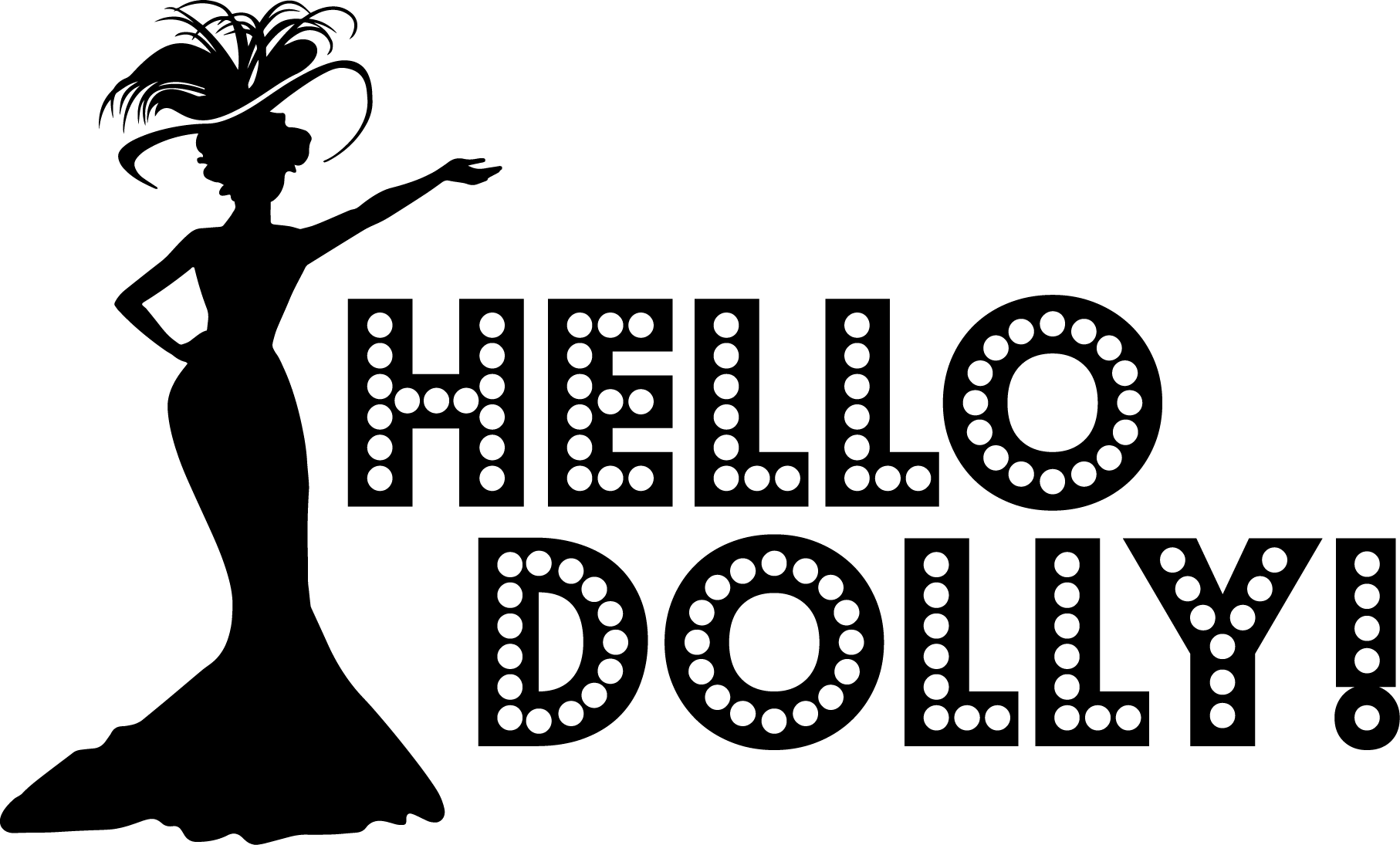 Download 06 Hello Dolly Black Hello Dolly Logo Black And White PNG Image with No Background