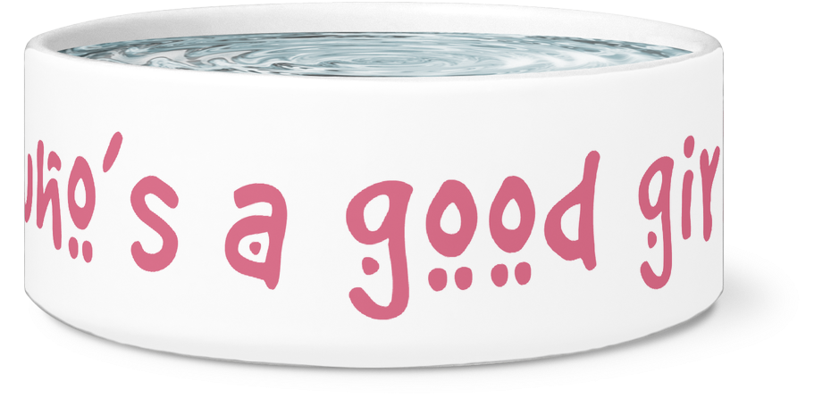 Ceramic Dog Bowl - Dog Bowl Good Girl (390x390), Png Download