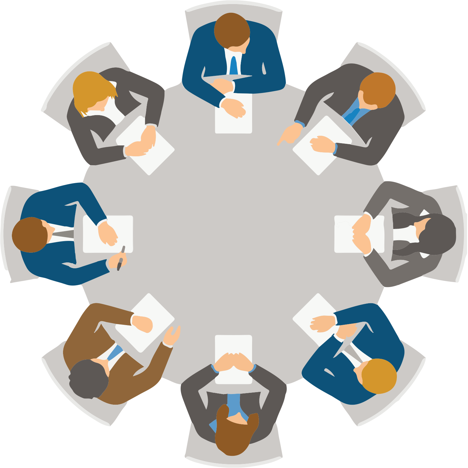 How To Get Sales And Marketing On The Same Page Clipart - Round Table Discussion Png (1500x1500), Png Download