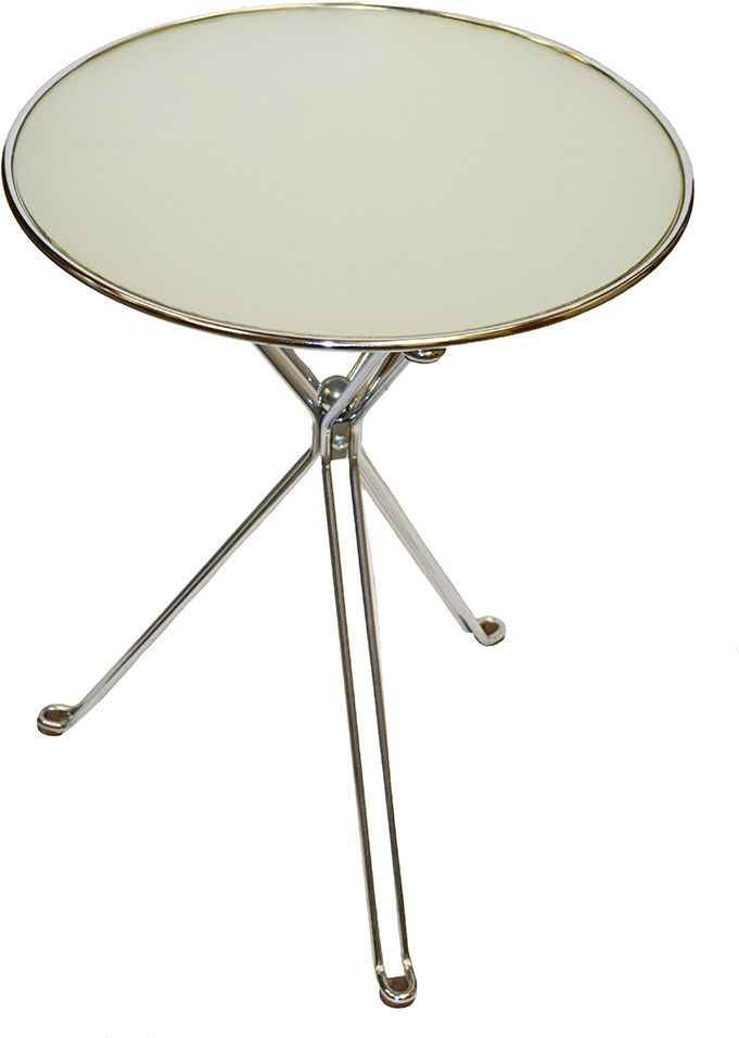 Glass Top Round Table - Steel (1024x1024), Png Download