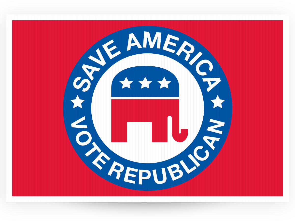Save America Vote Republican - Emblem (1200x1200), Png Download