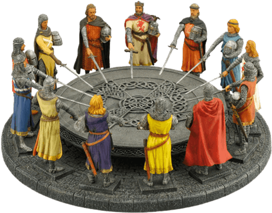 Knights Of The Round Table Statue - King Arthur And The Knights Of The Round Table Sculpture (555x555), Png Download