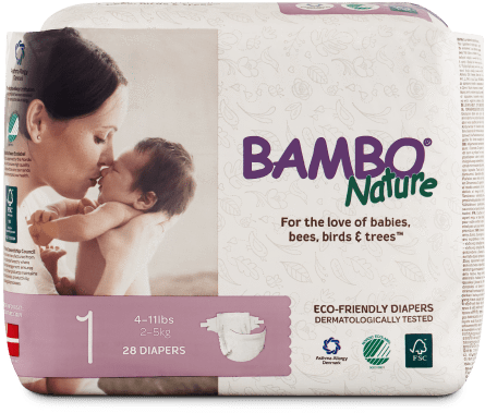 Eco-friendly Diapers - Bambo Nature Diapers (480x480), Png Download