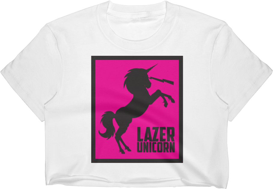 Lazer Unicorn - Crop Top - Posterazzi Be A Unicorn Poster Print By Tara Moss Pdxta1902large (1000x1000), Png Download
