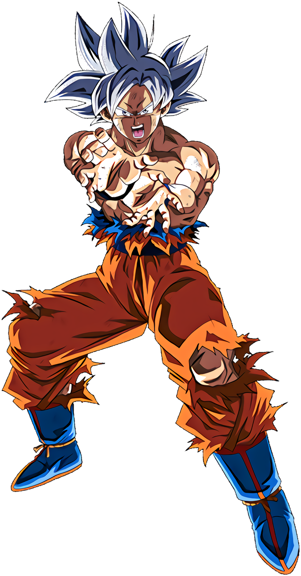 Fluffmui Goku Kamehameha - Ultra Instinct Goku Vs Broly (617x1199), Png Download