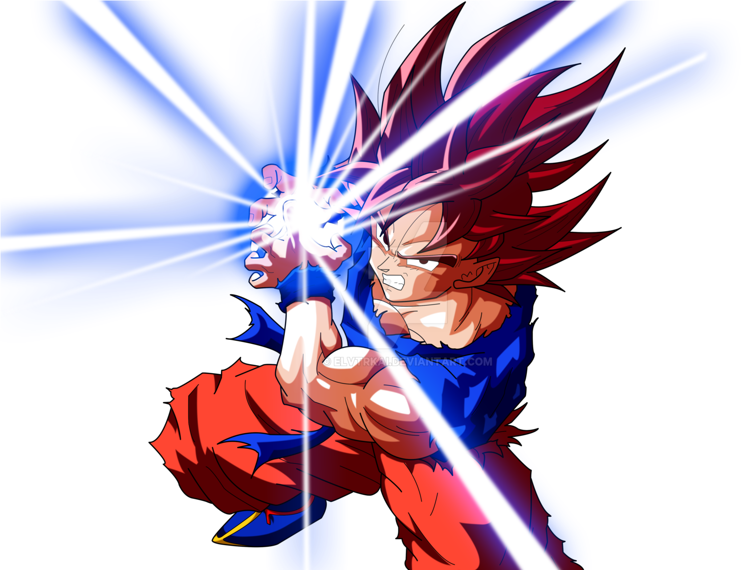 Image Result For Goku Kamehameha Render Spray Paint - Dragon Ball Z Kamehameha Png (1600x1120), Png Download