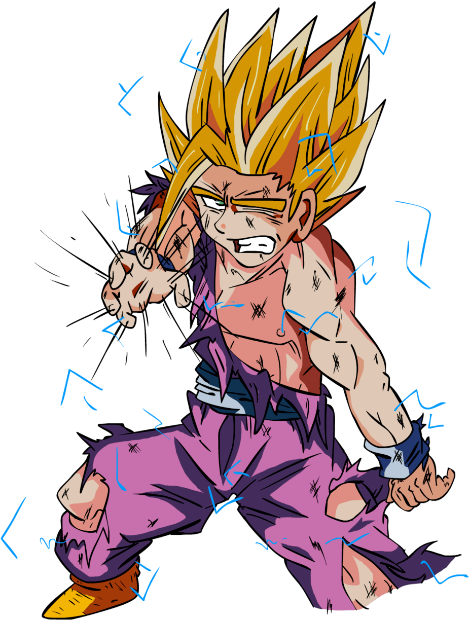 Gohan Ssj2 Super Kamehameha (1024x1264), Png Download