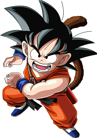 Innocent Challenger Goku - Kid Goku Render (426x568), Png Download