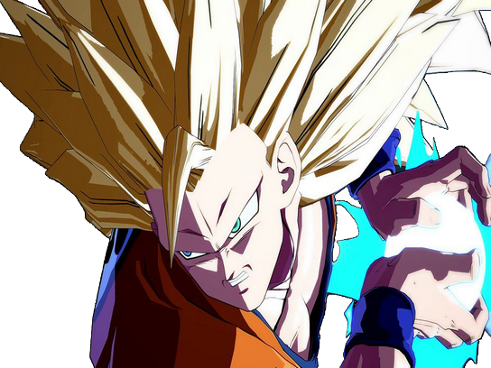 Goku Ssj3 Kamehameha Download - Dbfz Goku Ssj3 (544x408), Png Download