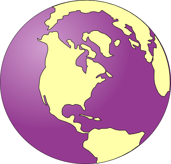 Tinted Clip Art At Clker Com Vector - World Globe Black And White (600x575), Png Download