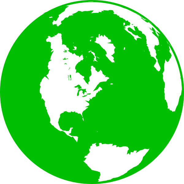 Earth Clipart For Kid Png - Red And White Globe (600x600), Png Download