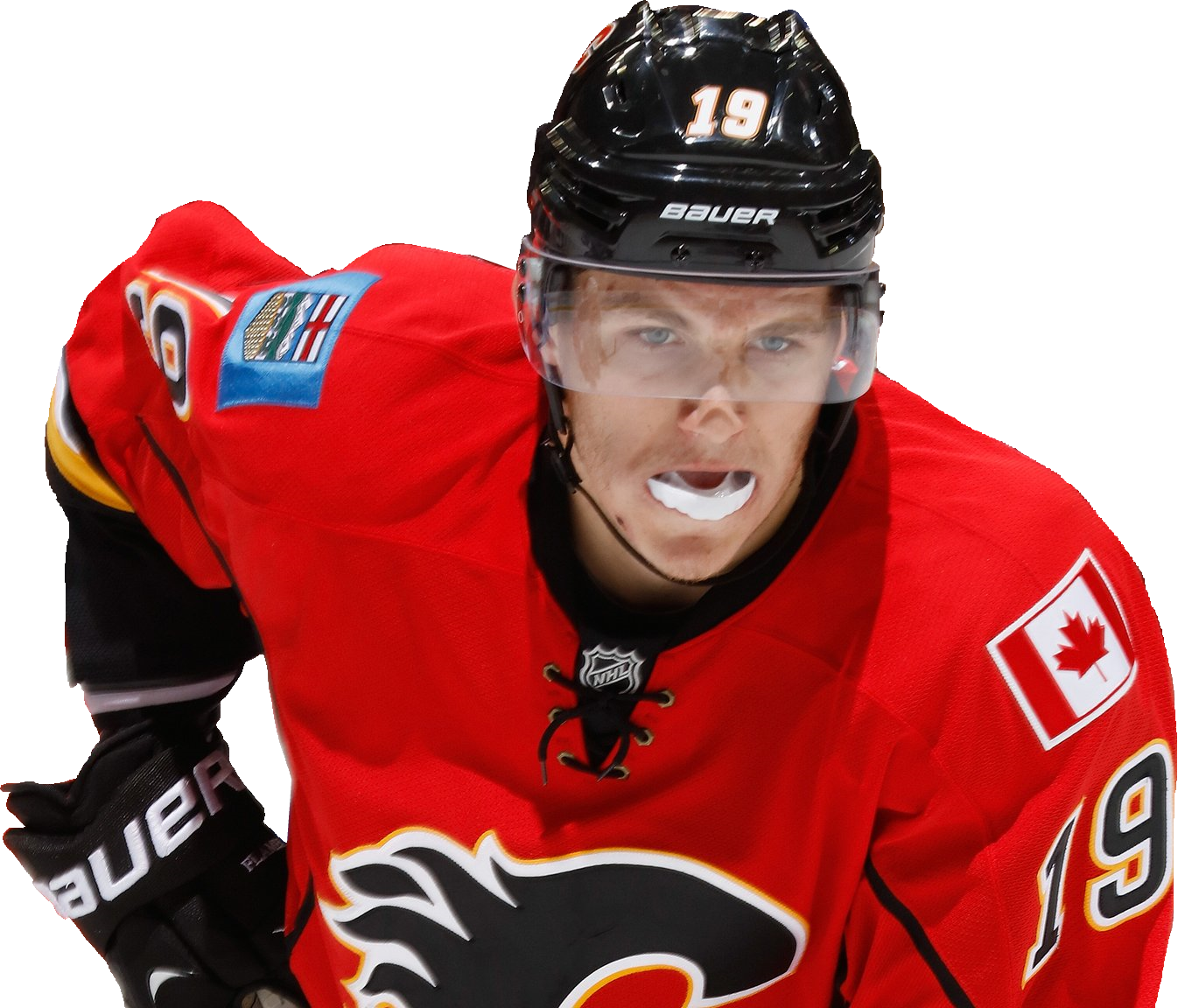 Matthew Tkachuk - Hockey Players With Mouthguards (1346x1152), Png Download