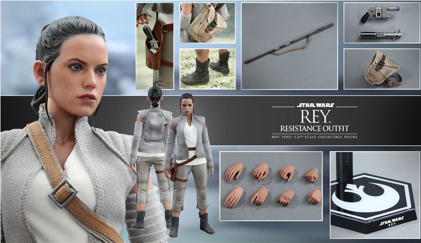 Star - Hot Toys Resistance Rey (1000x551), Png Download