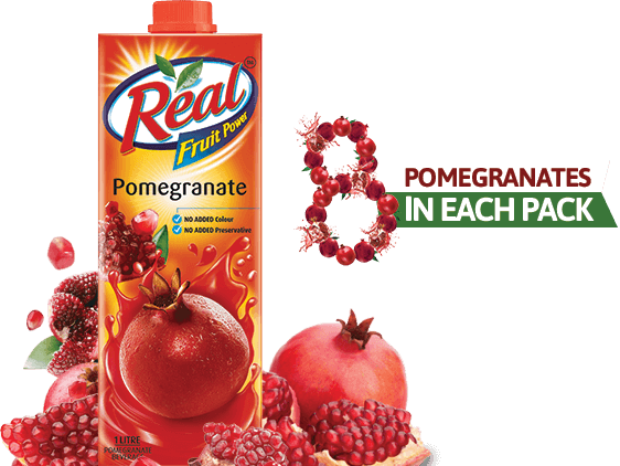Real Pomegranate Juice - Dabur Real Pomegranate Juice (562x422), Png Download
