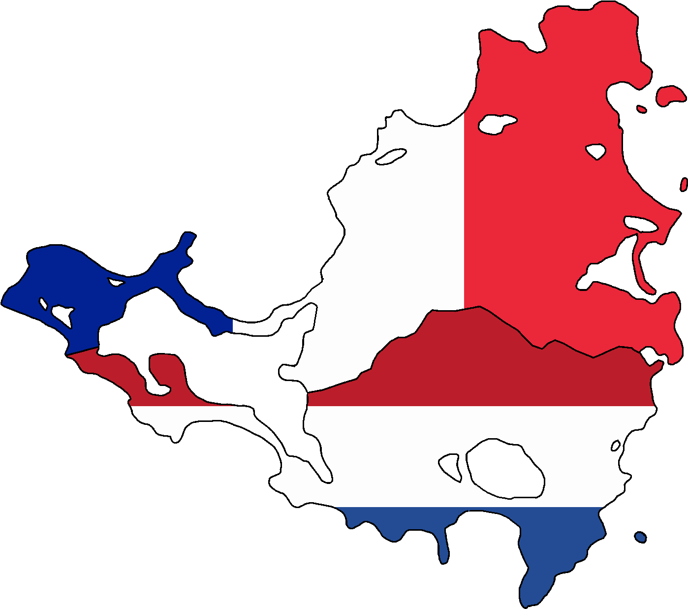 Flag Map Of Saint Martin & Sint Maarten - St Maarten Map Png (1523x1338), Png Download