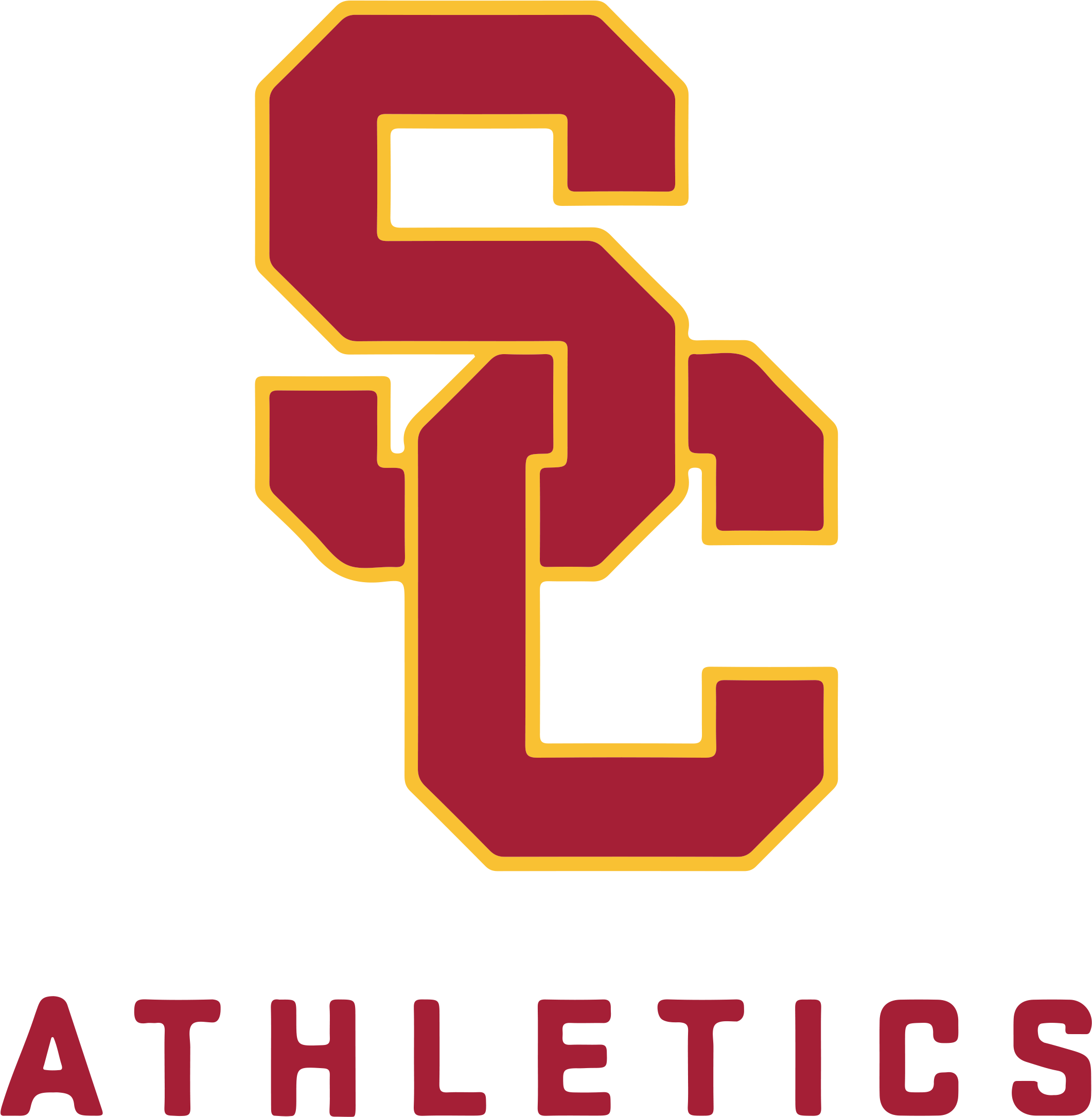 Los Angeles Teams - Usc Trojans Football Logo (2132x2169), Png Download