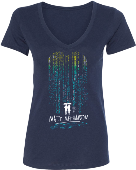 Ladies Raining Heart Tee - Product (600x600), Png Download