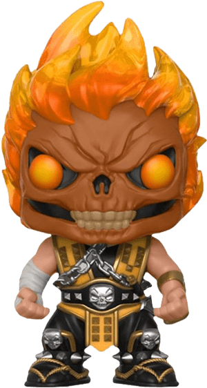 Scorpion Skull Head Exclusive - Funko Pop Games Mortal Kombat (709x709), Png Download