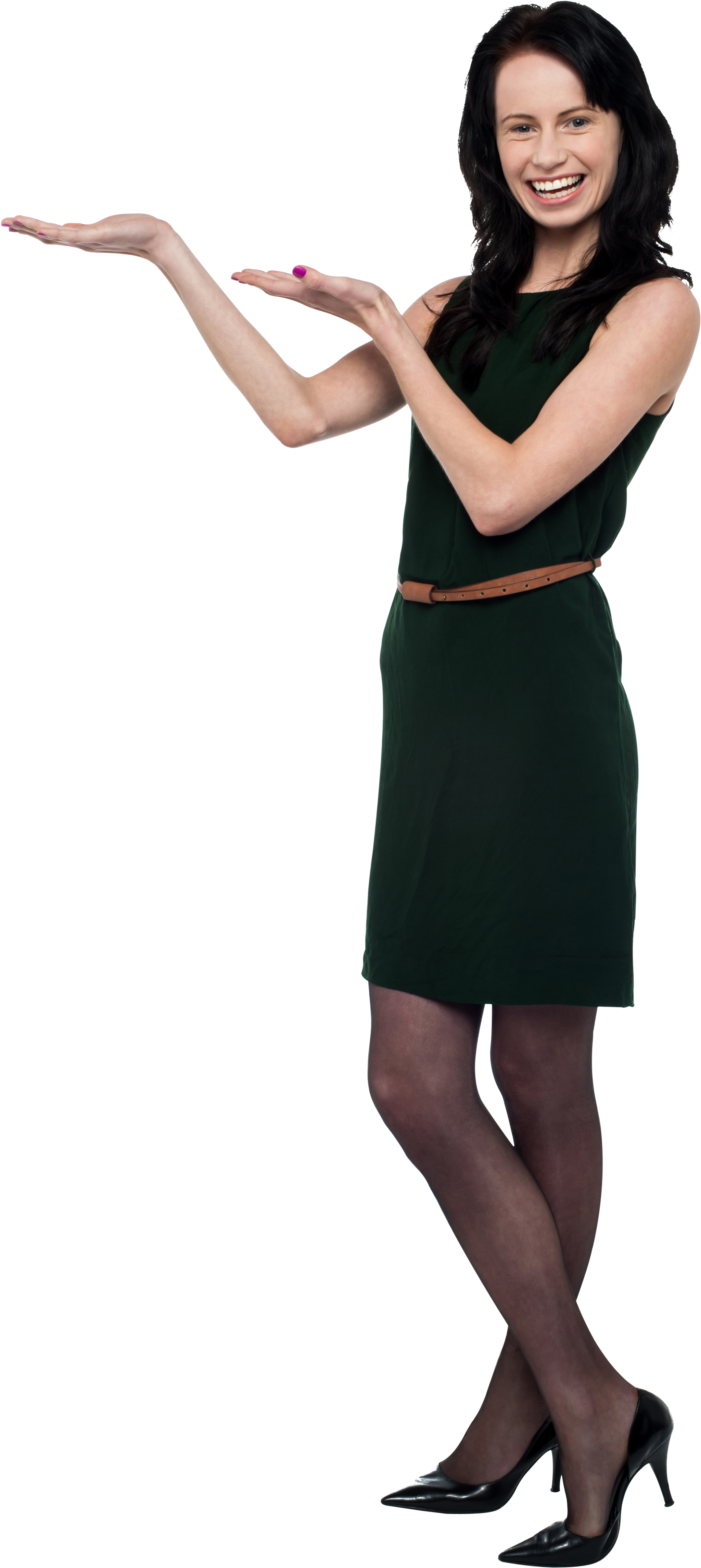 Girl Pointing Left Free Png Image - Girl Pointing Png (3200x4809), Png Download