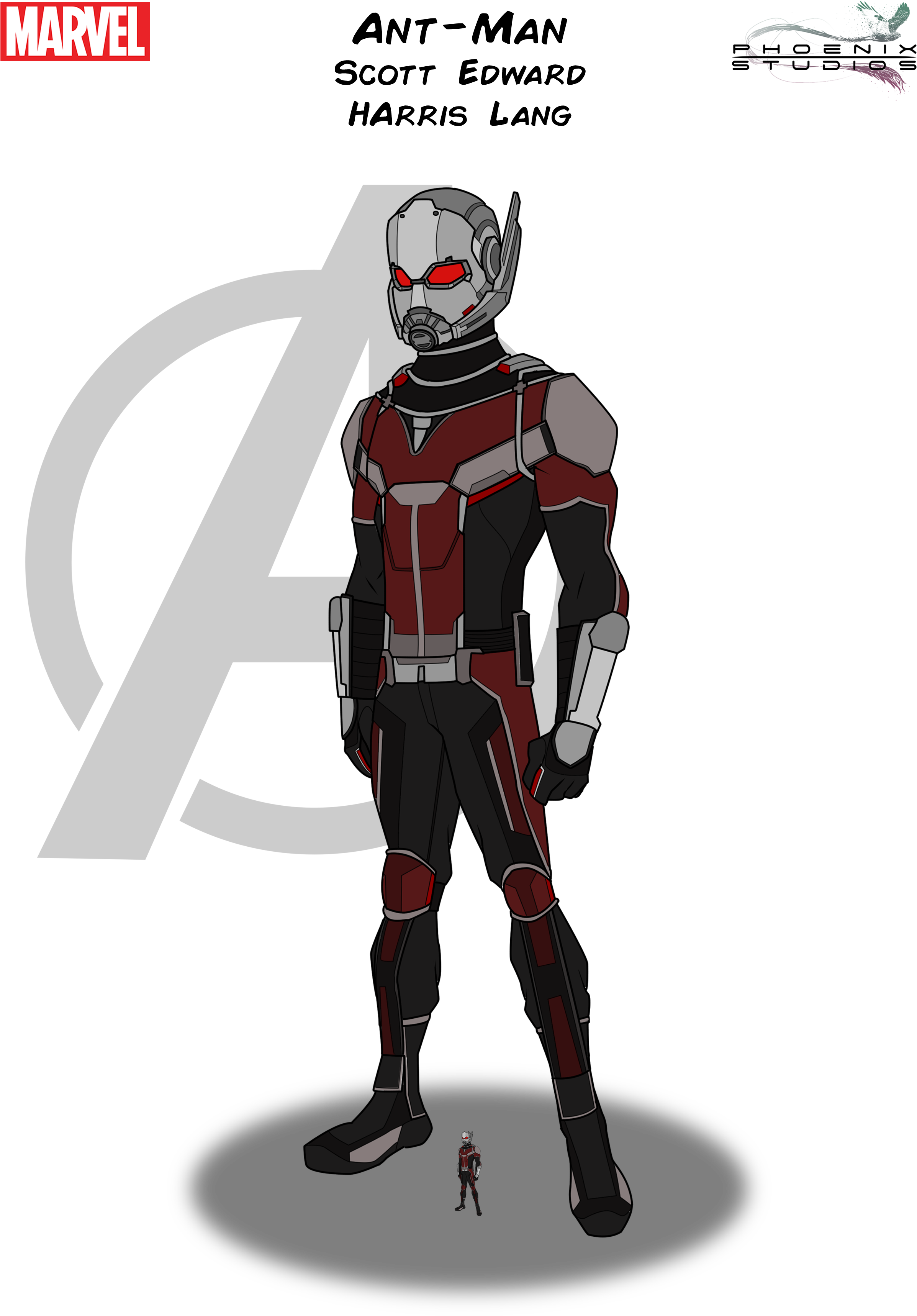 Marvel Drawing Ant Man - Age Of Ultron Phoenix Studio 91 Deviantart (2480x3508), Png Download