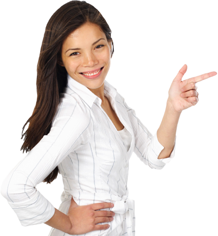 Pointing To The Right (440x476), Png Download