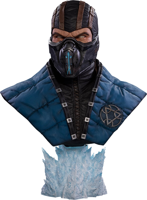 30" Mortal Kombat Life Size Bust Sub Zero - Scorpion Life Size Bust Mkx (480x653), Png Download