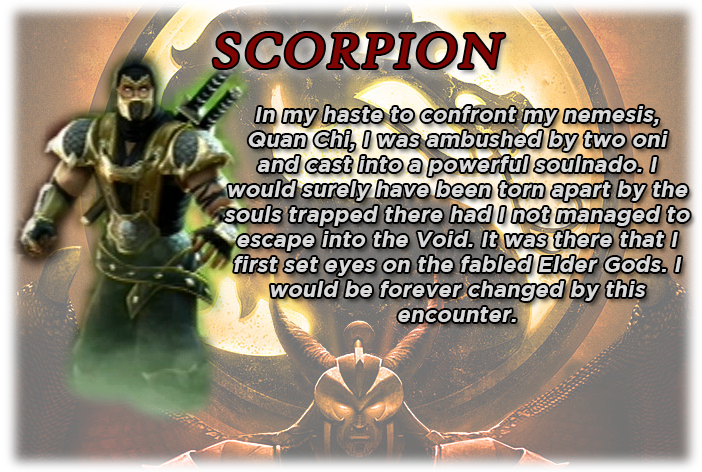 Scorpion's Bio - Mortal Kombat Deception Scorpion (702x472), Png Download