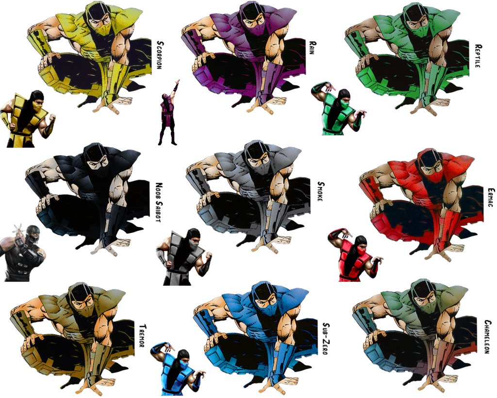 Comic Book Ninja Swaps - Sub Zero Mortal Kombat (1024x819), Png Download