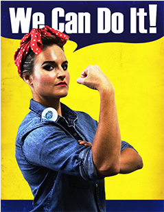 Rosie The Riveter Is A Powerful Symbol In Our Country's - We Can Do It! (600x308), Png Download