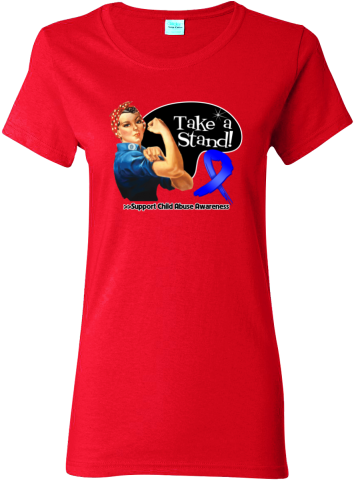 Child Abuse Take A Stand Women's T-shirt Featuring - Brain Aneurysm Stand Rectangle Magnet (480x480), Png Download
