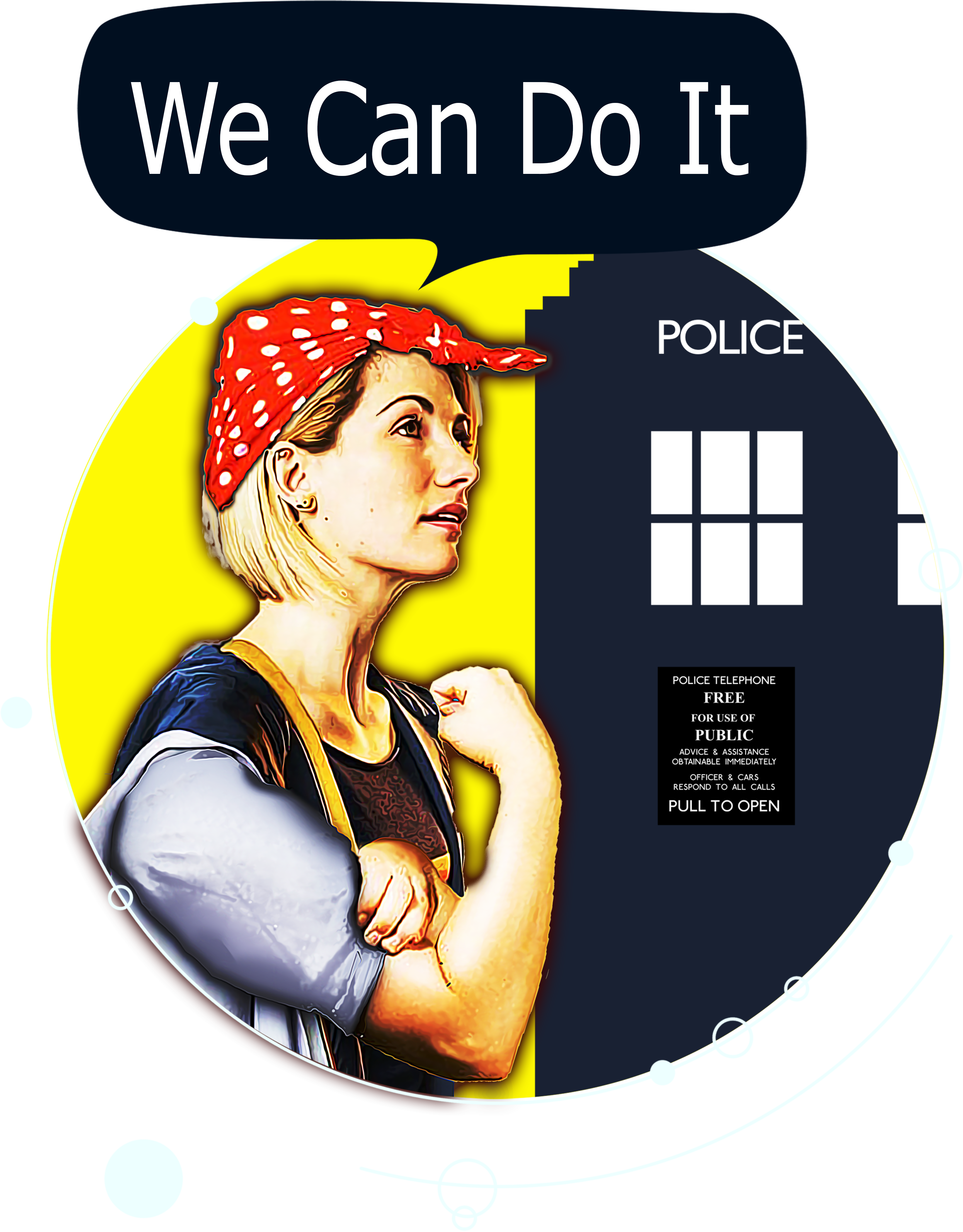 Jodie Whittaker As Rosie The Riveter Available From - Contrast Tank (3286x4202), Png Download