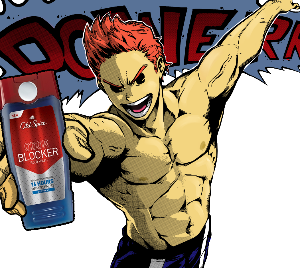 New Old Spice Odor Blocker Body Wash Devastates Odor - Mirio Togata Lucas (1052x938), Png Download