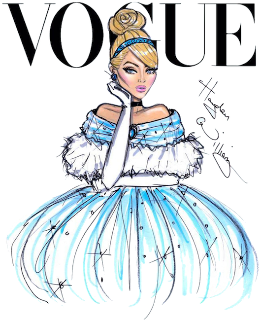 Vogue, Cinderella, And Princess Image - Hayden Williams Vogue Disney (560x656), Png Download