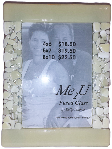 Fused Glass 5"x7" Magnolia Lace Picture Frame - Cosmetics (498x885), Png Download