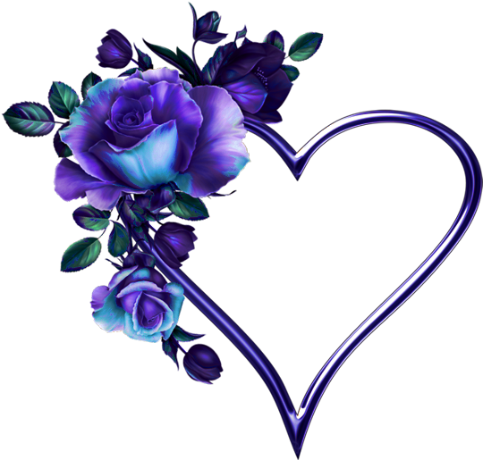 Фото, Автор Svetlera На Яндекс - Blue Roses With Heart (600x596), Png Download