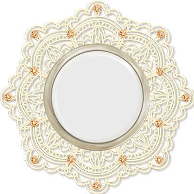 Lace Frame - Circle (400x400), Png Download