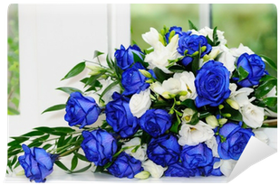 White Rose And Blue Roses (400x400), Png Download