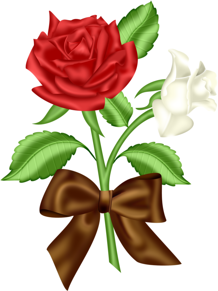 Blue Rose Flower Clip Art - Bonjour Bon Lundi Bisous (783x1024), Png Download