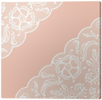 Vintage Lace Frame, Ornamental Flowers - Rustikale Leinwand Und Spitze Mauspad (400x400), Png Download