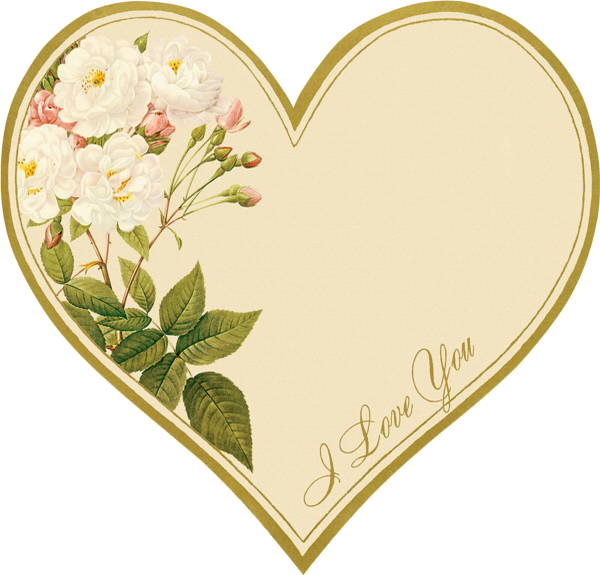 St Valentin ♥ Valentine Heart Png, I Love You ♥ - Orange Blossom Botanical Print (600x575), Png Download