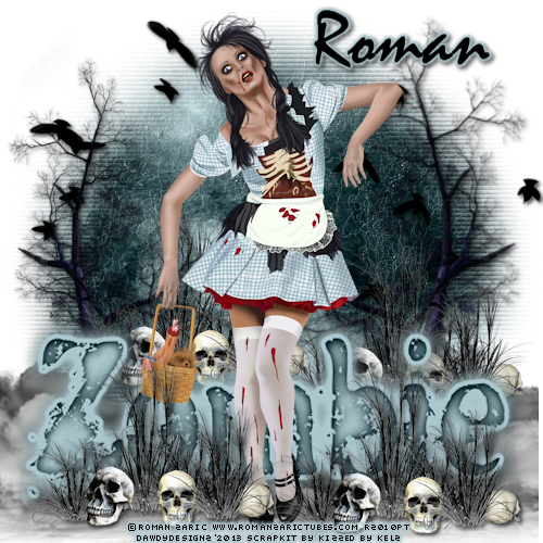 Zombie Girl By Roman Zaric - Illustration (500x500), Png Download