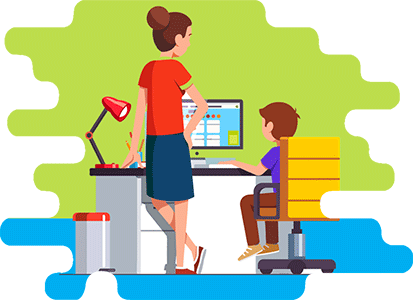 Learning Management System For Parents - Illustration (413x300), Png Download