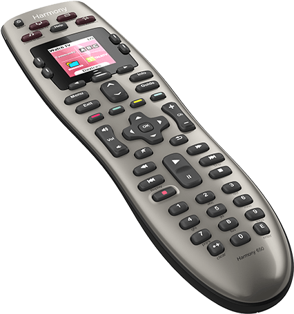 Harmony 650 Remote - Logitech Harmony 650 Infrared Remote Control, Silver (652x560), Png Download