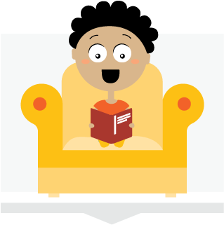 Students Read A Book And Talk About It With Parents - Child (341x354), Png Download