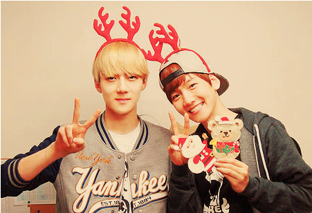 Baekhyun, Byun Baekhyun, Exo, Exo-k, Oh Sehun, Sehun - Christmas Kpop (500x350), Png Download