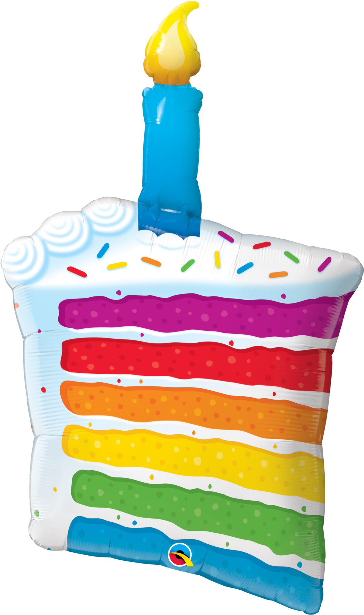 Rainbow Clipart Candle - Rainbow Cake With Candle (1203x2048), Png Download